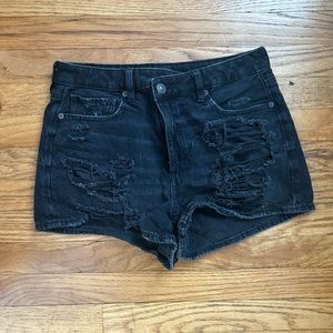 Black Jean shorts